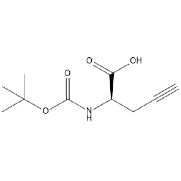 (R)-2-((tert-Butoxycarbonyl)amino)pent-4-ynoic acid  Chemical Structure