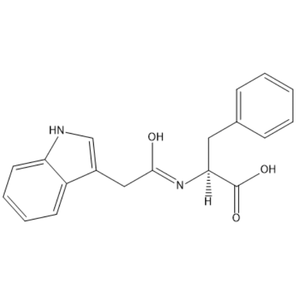 (S)-2-(2-(1H-Indol-3-yl)acetamido)-3-phenylpropanoic acid  Chemical Structure