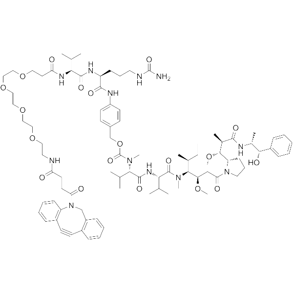 DBCO-PEG4-VC-PAB-MMAE  Chemical Structure