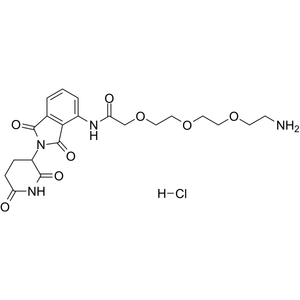 Pomalidomide-amino-PEG3-NH2 hydrochloride 化学構造