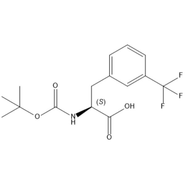 (S)-3-((tert-Butoxycarbonyl)amino)-3-(3-(trifluoromethyl)phenyl)propanoic acid  Chemical Structure
