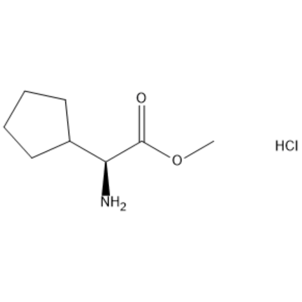 (S)-Methyl 2-amino-2-cyclopentylacetate hydrochloride  Chemical Structure