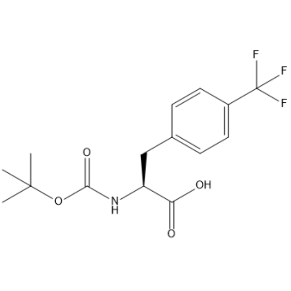 (S)-2-((tert-Butoxycarbonyl)amino)-3-(4-(trifluoromethyl)phenyl)propanoic acid  Chemical Structure