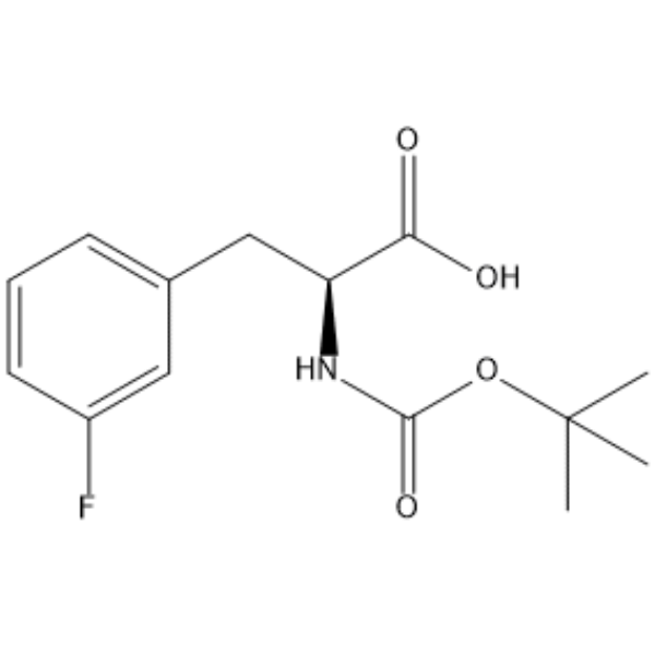 (2S)-2-[(tert-Butoxycarbonyl)amino]-3-(3-fluorophenyl)propionic acid  Chemical Structure