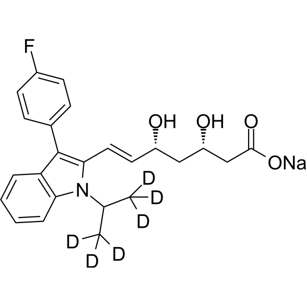 (3S,5R)-Fluvastatin-d6 sodium  Chemical Structure