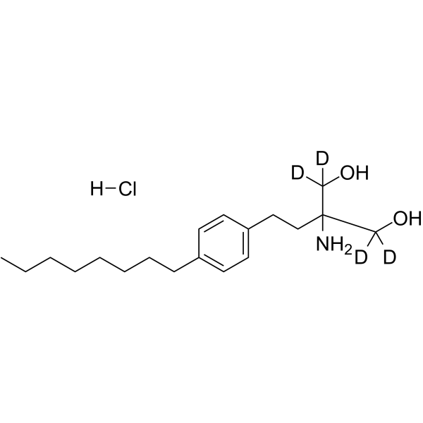 Fingolimod-d4 hydrochloride  Chemical Structure