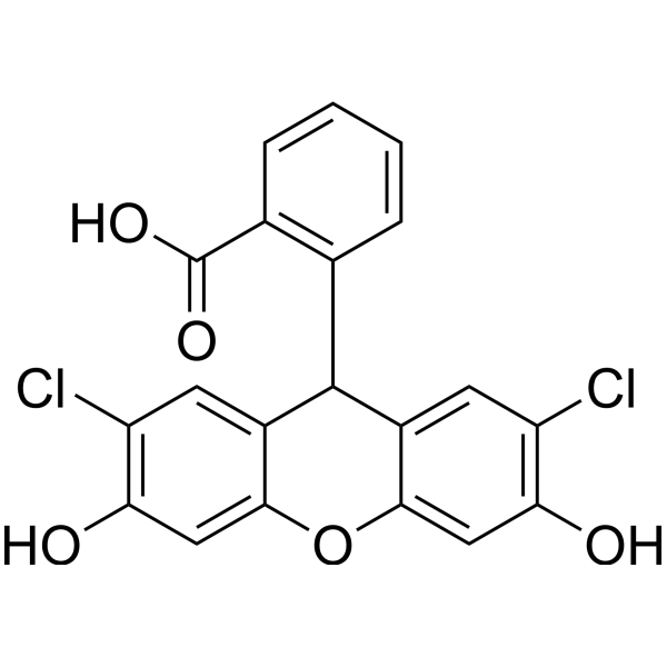 2,7-Dichlorodihydrofluorescein التركيب الكيميائي