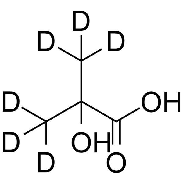 2-Hydroxyisobutyric acid-d6 化学構造