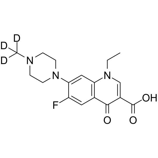 Pefloxacin-d3 化学構造
