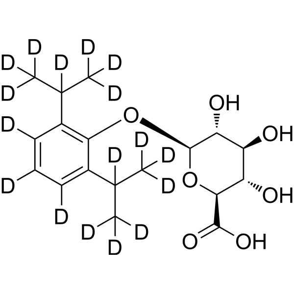 Propofol-d17 β-D-glucuronide  Chemical Structure