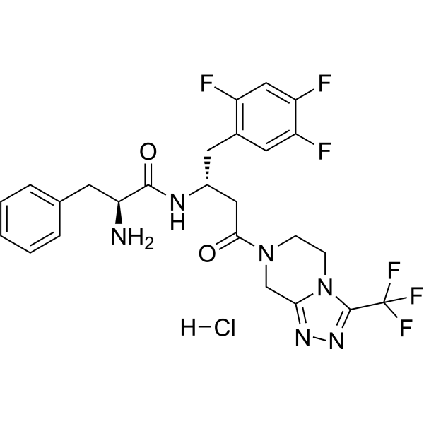 Sitagliptin fenilalanil hydrochloride  Chemical Structure