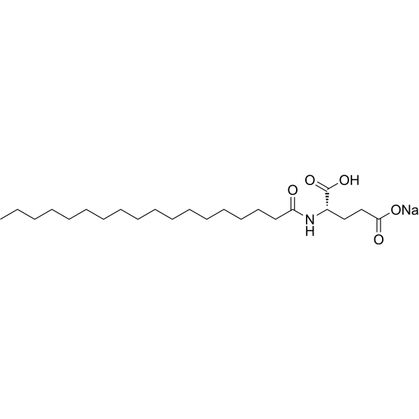 Stearoyl glutamic acid sodium 化学構造