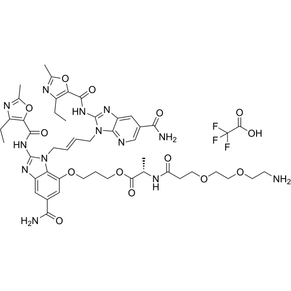 STING agonist-20-Ala-amide-PEG2-C2-NH2 TFA  Chemical Structure