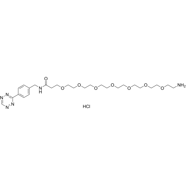 Tetrazine-PEG7-amine hydrochloride  Chemical Structure