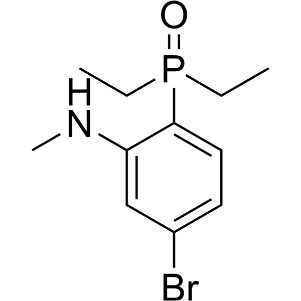 (4-Bromo-2-(methylamino)phenyl)diethylphosphine oxide Chemical Structure