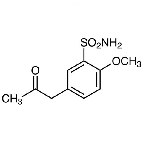 5-Acetonyl-2-methoxybenzenesulfonamide 化学構造