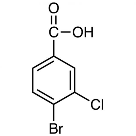 4-Bromo-3-chlorobenzoic Acid 化学構造