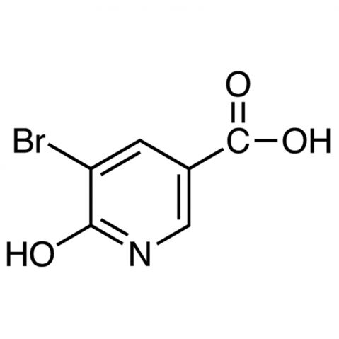 5-Bromo-6-hydroxynicotinic Acid 化学構造