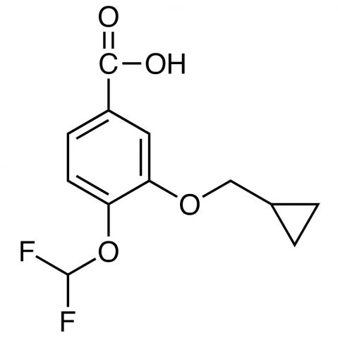 3-(Cyclopropylmethoxy)-4-(difluoromethoxy)benzoic acid التركيب الكيميائي