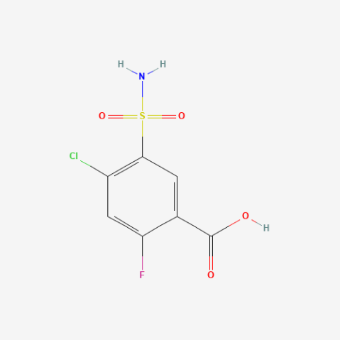 4-Chloro-2-fluoro-5-sulfamylbenzoic acid Chemical Structure