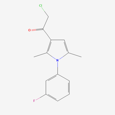 2-chloro-1-[1-(3-fluorophenyl)-2,5-dimethyl-1H-pyrrol-3-yl]ethanone Chemical Structure