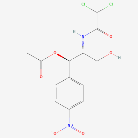 Chloramphenicol 1-Acetate Chemical Structure