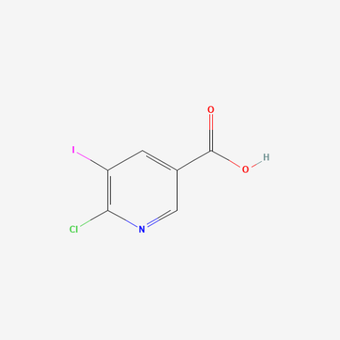 6-Chloro-5-iodonicotinic acid Chemische Struktur