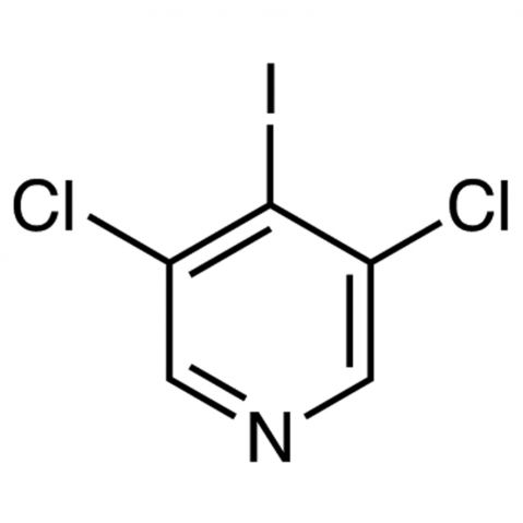 3，5-dichloro-4-iodopyridine 化学構造