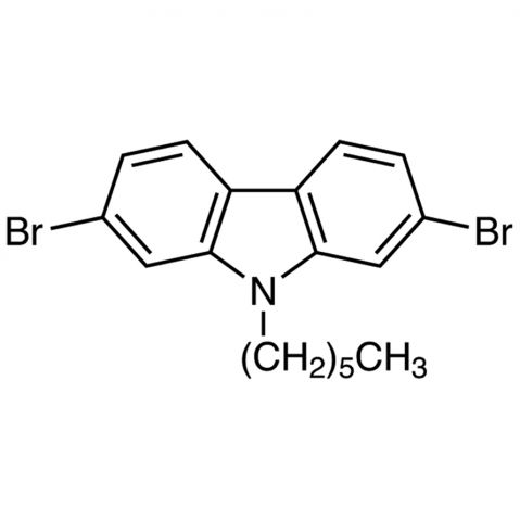 2,7-Dibromo-9-hexylcarbazole Chemical Structure