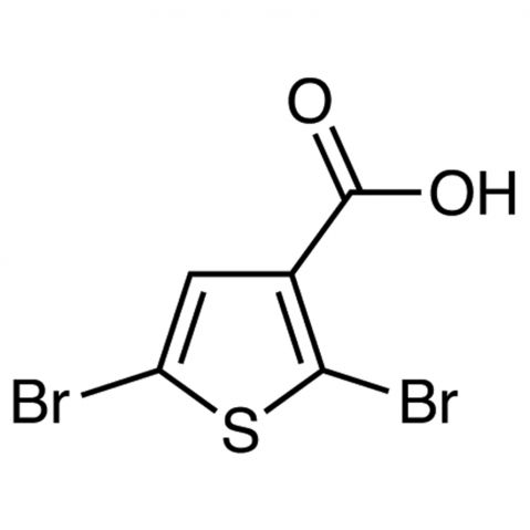 2,5-Dibromothiophene-3-carboxylic Acid 化学構造