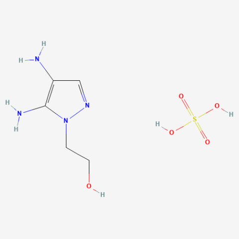 4,5-Diamino-1-(2-hydroxyethyl)pyrazole sulfate Chemical Structure