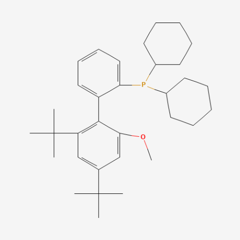 2-Dicyclohexylphosphino-2''-methoxy-4'',6''-di-t-butyl-1,1''-biphenyl Chemical Structure