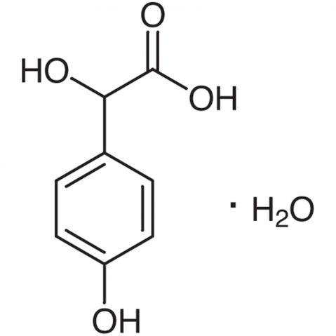 DL-4-Hydroxymandelic Acid Monohydrate Chemical Structure