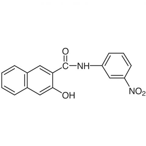 3-Hydroxy-3'-nitro-2-naphthanilide 化学構造