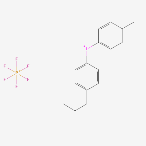 (4-Isobutylphenyl)(4-methylphenyl)iodonium Hexafluorophosphate (ca. 70% in Propylene Carbonate)  Chemical Structure