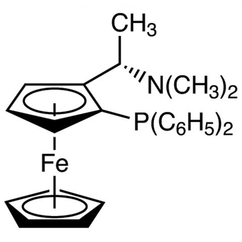 (S)-(+)-N,N-Dimethyl-1-(2-diphenylphosphino)ferrocenylethyla Chemische Struktur