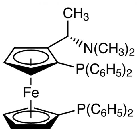 (+)-(S)-N,N-Dimethyl-1-[(R)-1′,2-bis(diphenylphosphino)ferro  Chemical Structure