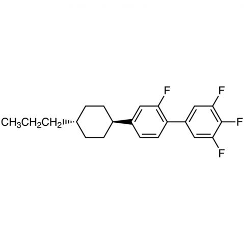 2',3,4,5-Tetrafluoro-4'-(trans-4-propylcyclohexyl)biphenyl 化学構造