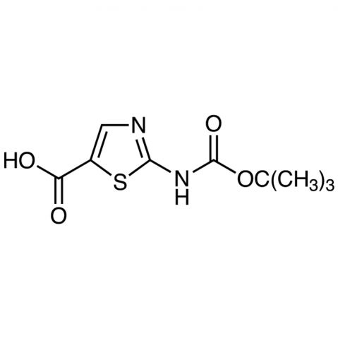 2-(tert-Butoxycarbonylamino)thiazole-5-carboxylic Acid Chemische Struktur
