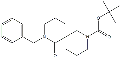 tert-Butyl 10-benzyl-11-oxo-4，10-diazaspiro[5.5]undecane-4-carboxylate 化学構造