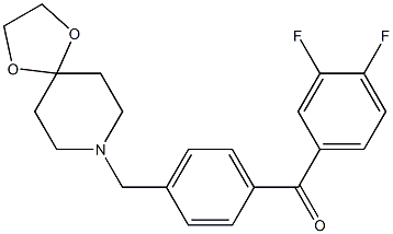3，4-difluoro-4'-[8-(1，4-dioxa-8-azaspiro[4.5]decyl)methyl]benzophenone Chemische Struktur