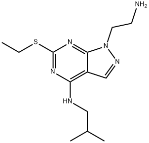 1-(2-aminoethyl)-6-(ethylthio)-n-isobutyl-1h-pyrazolo[3，4-d]pyrimidin-4-amine  Chemical Structure