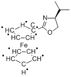 [(4S)-4，5-Dihydro-4-(1-methylethyl)-2-oxazolyl]ferrocene 化学構造