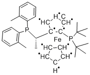 (S)-1-[(R)-2-(DI-TERT.-BUTYLPHOSPHINO)FERROCENYL]ETHYLBIS(2-METHYLPHENYL)PHOSPHI  Chemical Structure