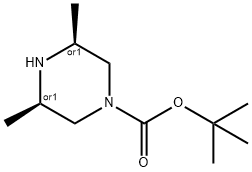 (3R，5S)-rel-tert-Butyl 3，5-dimethylpiperazine-1-carboxylate Chemical Structure