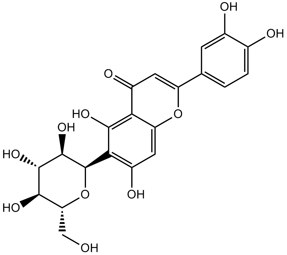 luteolin-6-C-glucoside Chemische Struktur