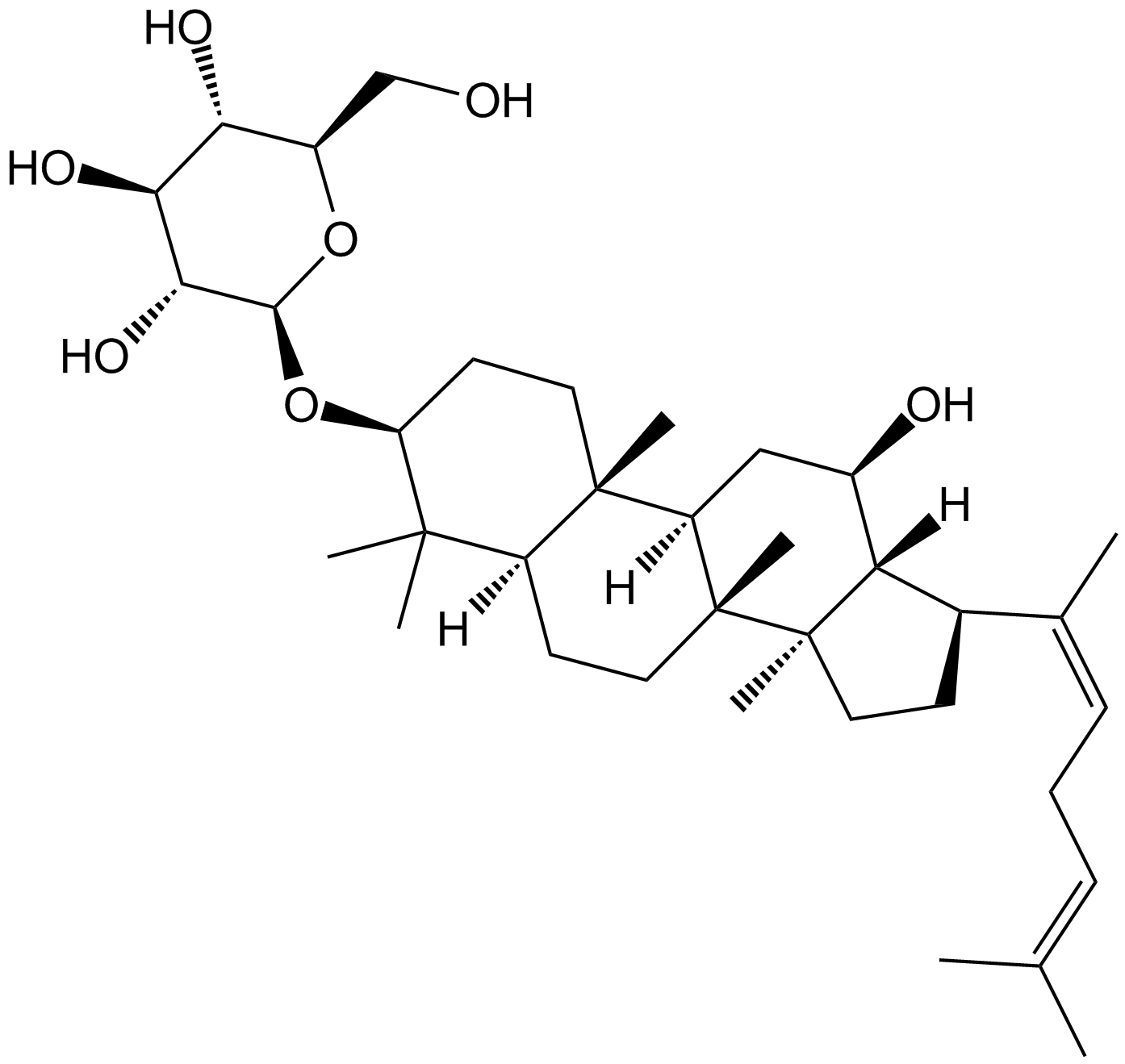 Ginsenoside Rh3  Chemical Structure