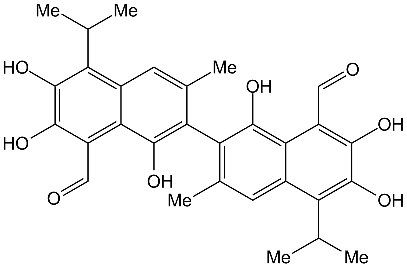 Gossypol  Chemical Structure