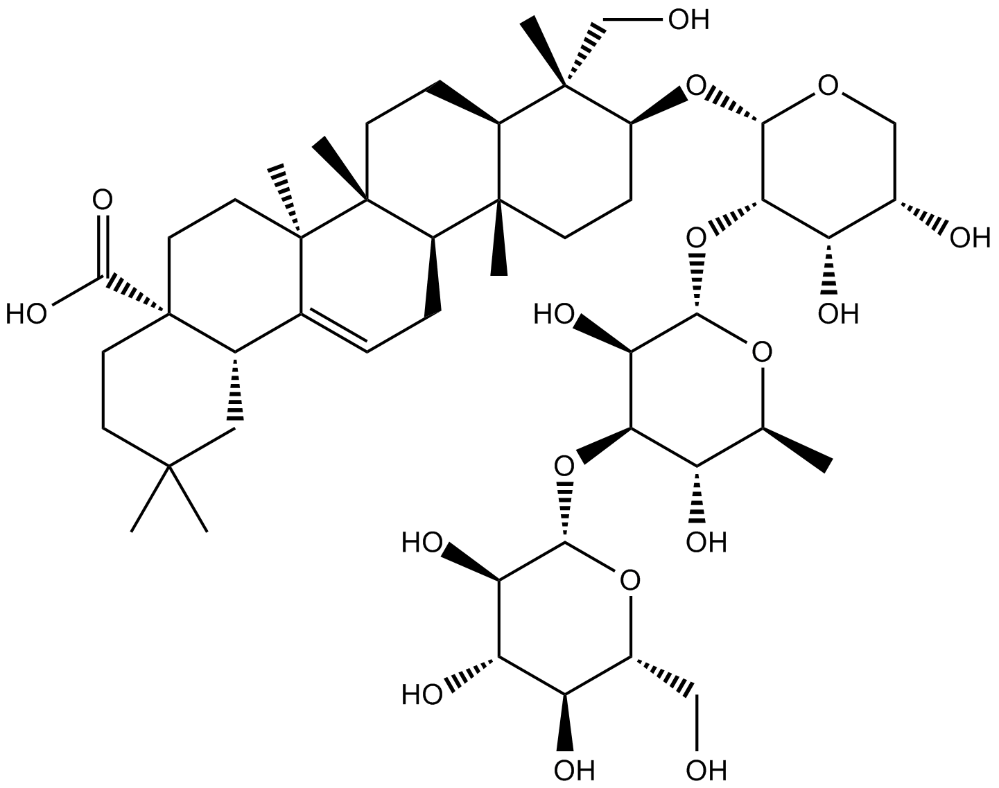 Kalopanaxsaponin H 化学構造