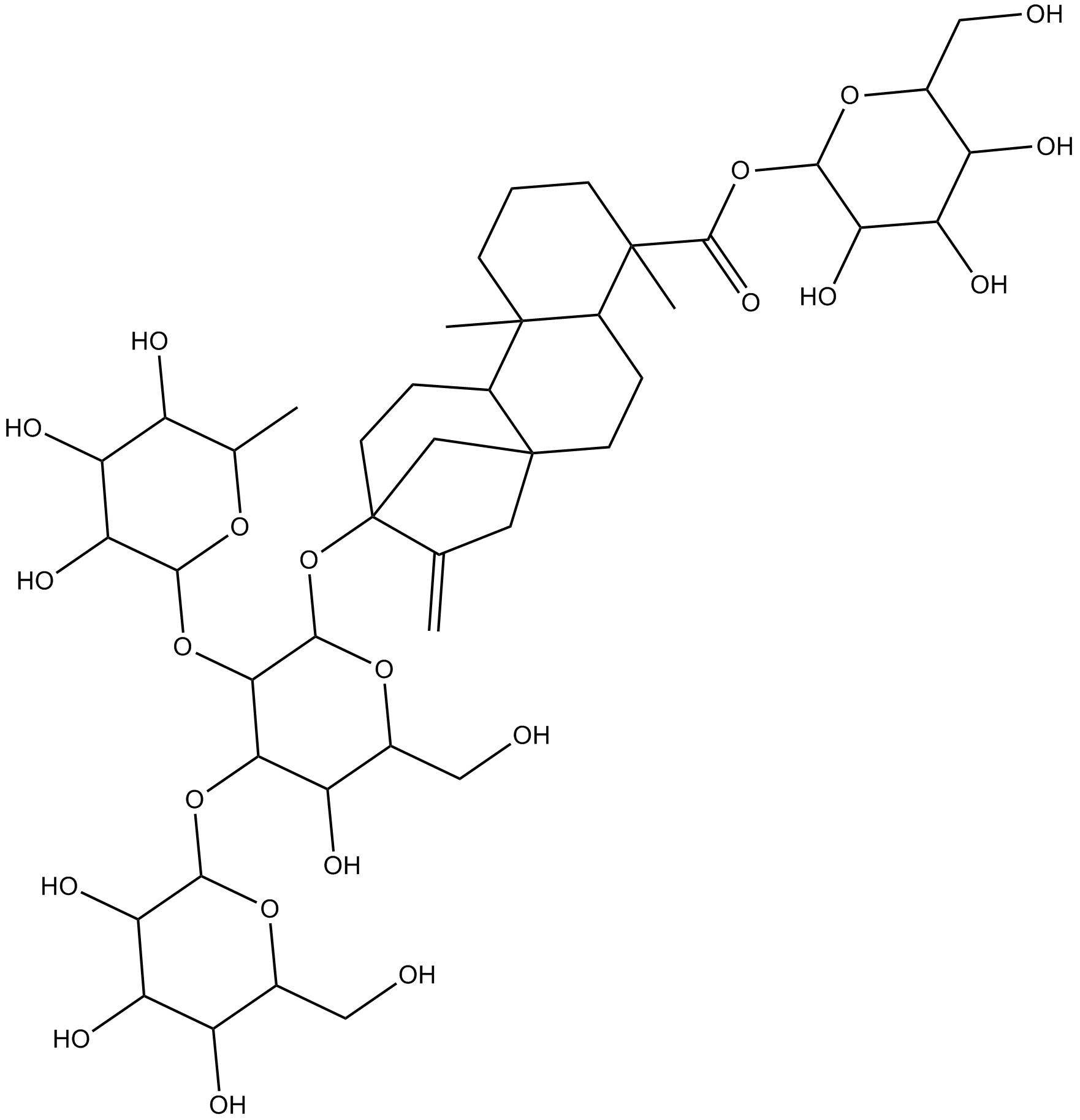 Rebaudioside C Chemische Struktur